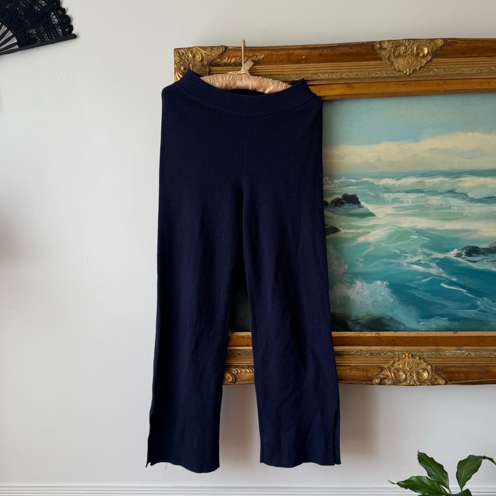 L'Academie Navy Knit Pants